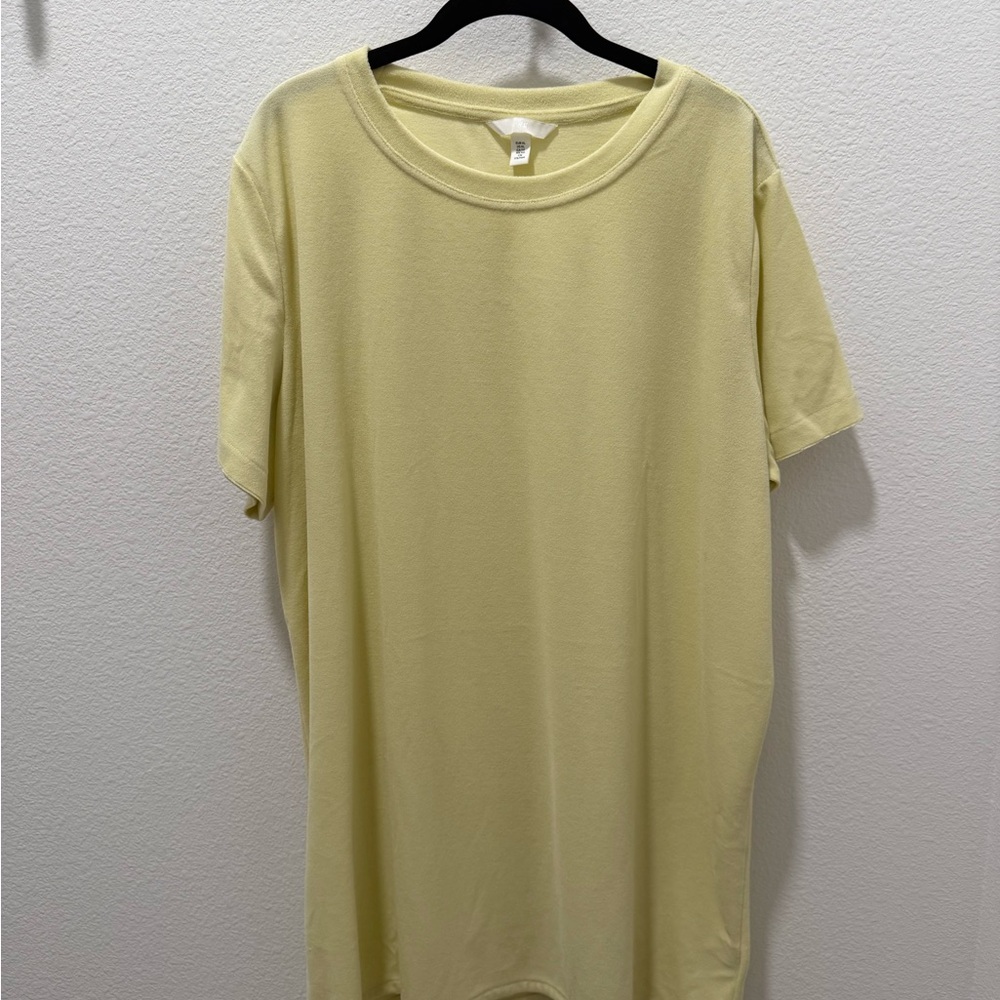 H&M Black and Yellow Short Sleeve Dress Casual Essential